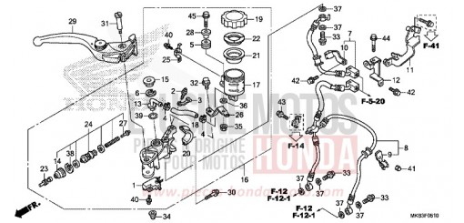 MAITRE-CYLINDRE DE FREIN AVANT CYLINDRE (CBR1000RA/SA) CBR1000SAF de 2015